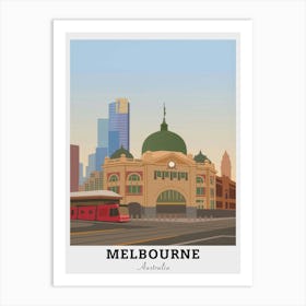 Melbourne Train Station Travel Art Print