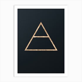 Abstract Geometric Gold Glyph on Dark Teal n.0310 Art Print