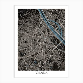 Vienna Black Blue Art Print