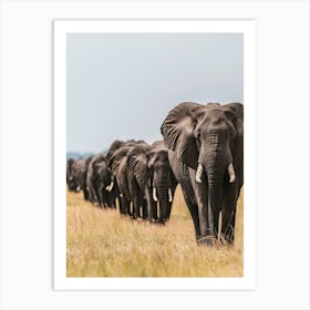 Herd Of Elephants 1 Art Print