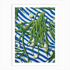 Garlic Scapes Summer Illustration 4 Art Print