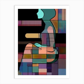 Abstract, shapes, "Future Pose" Art Print