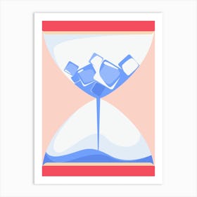 Hourglass With Melting Ice Art Print