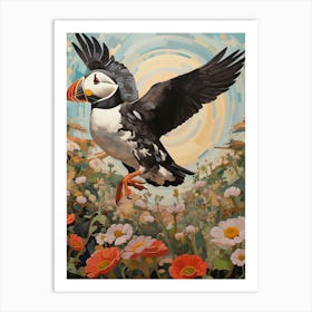 Puffin Detailed Bird Painting Art Print