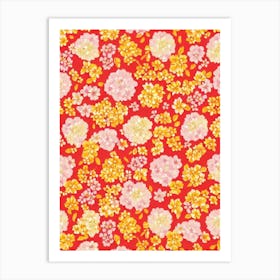 Hydrangea Floral Print Warm Tones 1 Flower Art Print