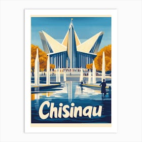 Aihrgdesign A Retro Travel Poster For Chisinau 4 Art Print