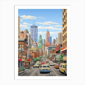 Johannesburg Pixel Art 4 Art Print