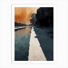 Sunset On The Canal 1 Art Print