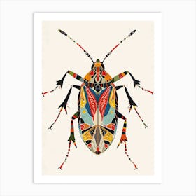 Colourful Insect Illustration Boxelder Bug 3 Art Print
