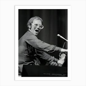 Elton John At Piano Art Print