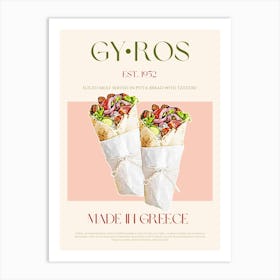 Gyros Mid Century Art Print