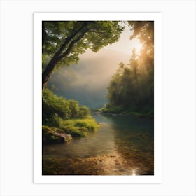 Sunrise In The Forest 2 Art Print