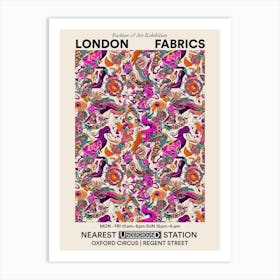 Poster Clover Chic London Fabrics Floral Pattern 5 Art Print