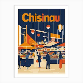 Aihrgdesign A 1970s Inspired Travel Poster For Chisinau Depic 67d711d1 38e8 4414 Bda8 8c5b698f3f0c 2 Art Print