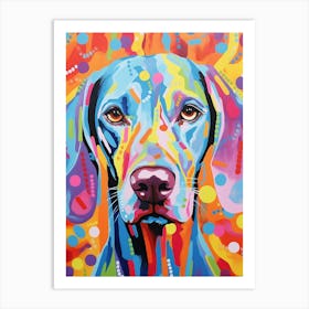 Weimaraner Pop Art Paint 3 Art Print