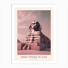 Great Sphinx Of Giza Egypt Travel Poster Art Print