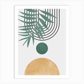 Geometric and floral composition 14 Art Print