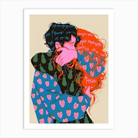 Couple Hugging Poster