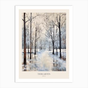 Winter City Park Poster Tiergarten Berlin 4 Art Print