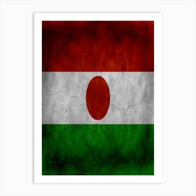 Niger Flag Texture Art Print