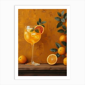 Orange Cocktail 45 Art Print