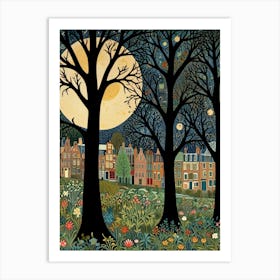 William Morris Moonlight In The Trees 15 Art Print