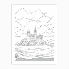 Castle In The Mountains 3 Art Print