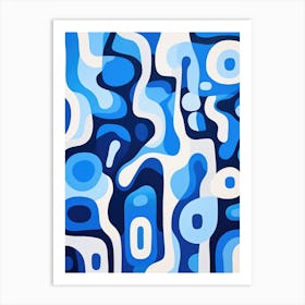 Abstract Blue Abstract Painting Art Print