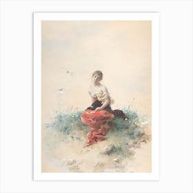 Female Figure by Alexandre-Louis Leloir Art Print