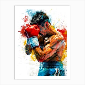 Boxer In Action sport Art Print