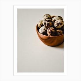 Quail Eggs In A Bowl 1 Art Print