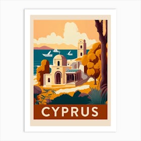 Cyprus Vintage Travel Poster Art Print