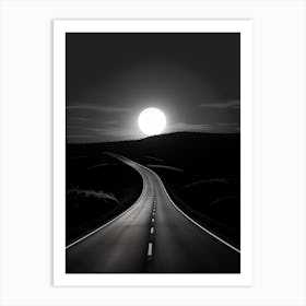 Road At Night Art Print