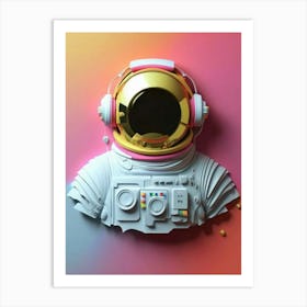 Astronaut headphones 1 Art Print