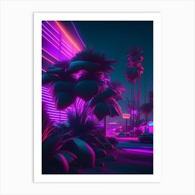 Ultraviolet Radiation Neon Nights Space Art Print