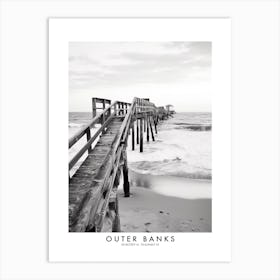 Poster Of Outer Banks, Black And White Analogue Photograph 1 Art Print