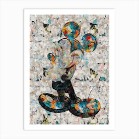 Abstract Mickey Mouse Art Print