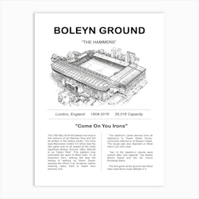 Boyleyn Ground Stadium Arena Art Print