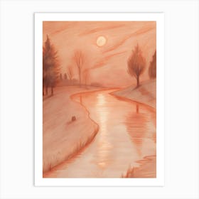 Sunset By The River 7 Art Print