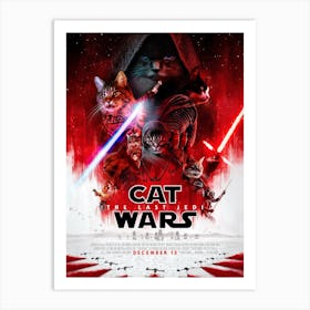 Cat Wars 1 Art Print