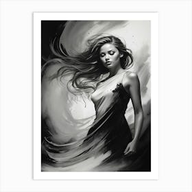 Black And White Painting 1 Art Print