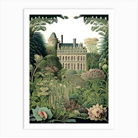 Mount Stewart House And Gardens, United Kingdom Vintage Botanical Art Print