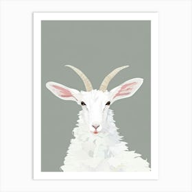 White Goat Canvas Print Art Print