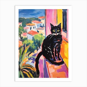 Painting Of A Cat In Nice France 5 Art Print