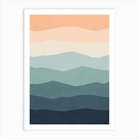 Minimal Waves 139 Art Print