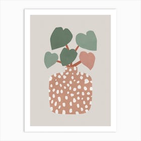 Terrazzo And Heart Plant Art Print