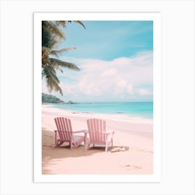 Surin Beach Phuket Thailand Turquoise And Pink Tones 3 Art Print