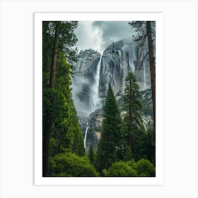 Waterfall Forest (21) Art Print