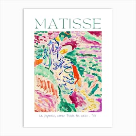 Henri Matisse - La Japonaise, Woman Beside the Water, Collioure France 1905 HD Original Textured Artwork With Brush Strokes HD Remastered Vibrant Colorful Art Print