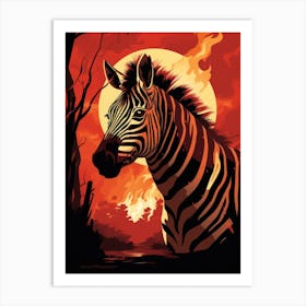 Zebra 4 Art Print